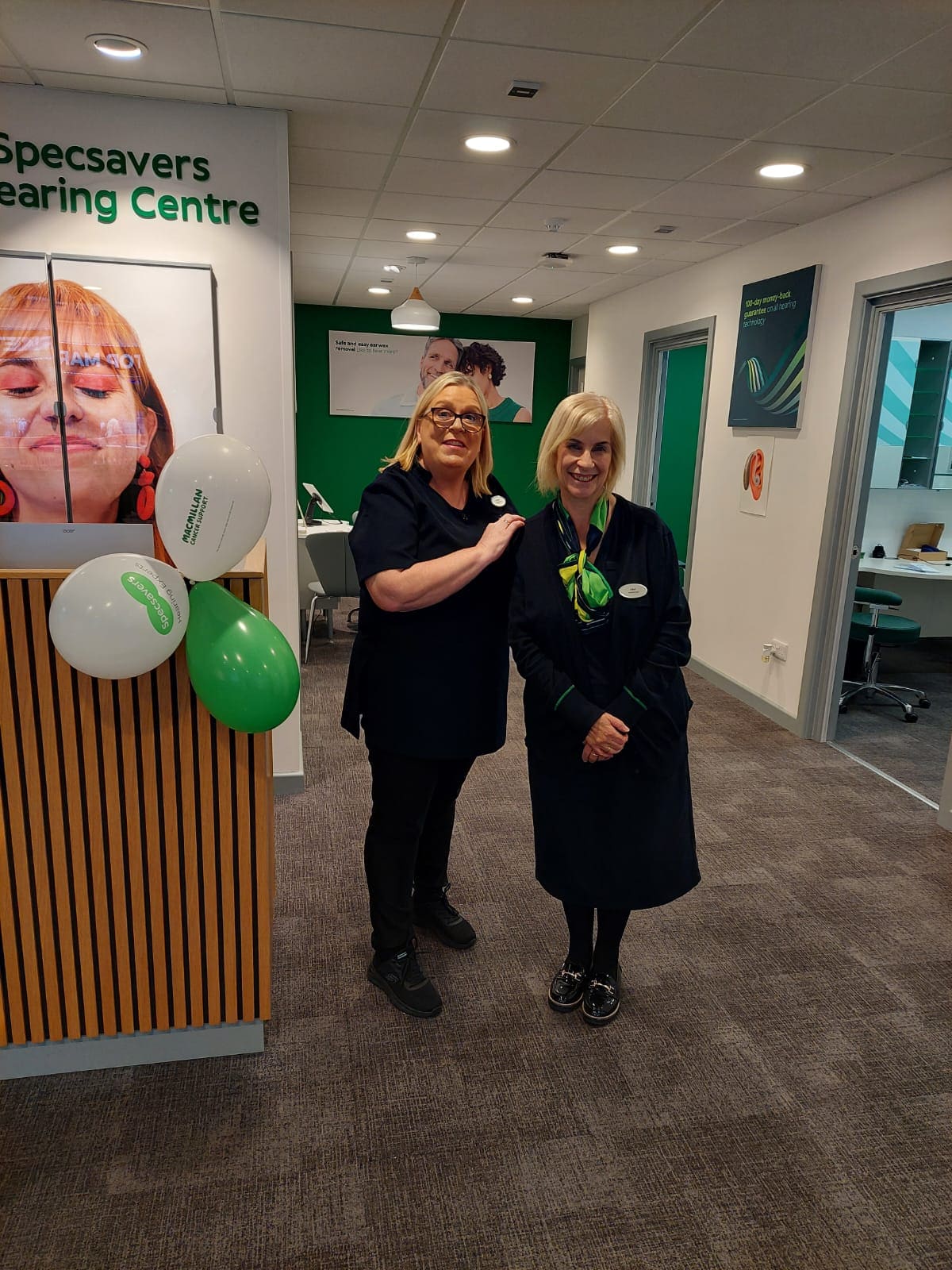Dionne Gibbons and Nikki Gethin at the Wolverhampton hearing centre fundraiser