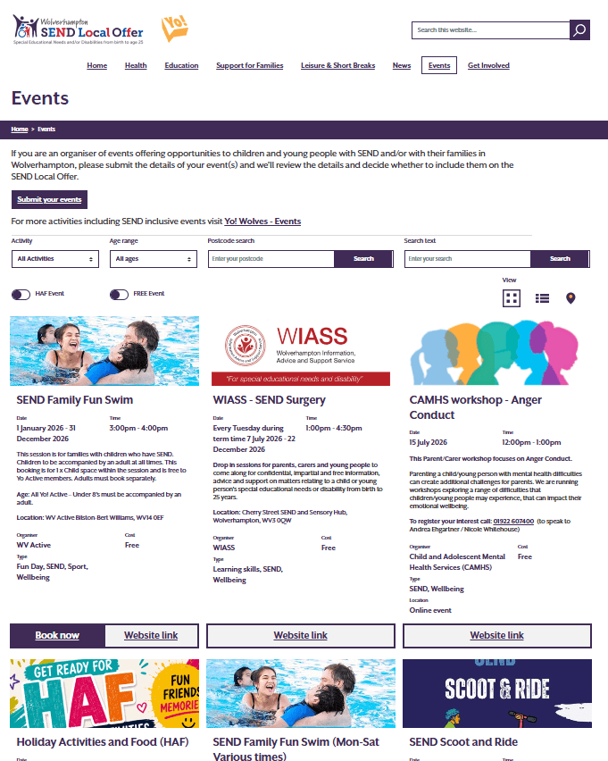Wolverhampton SEND Local Offer launches events page — Wolverhampton news photo (Wolverhampton City Council)