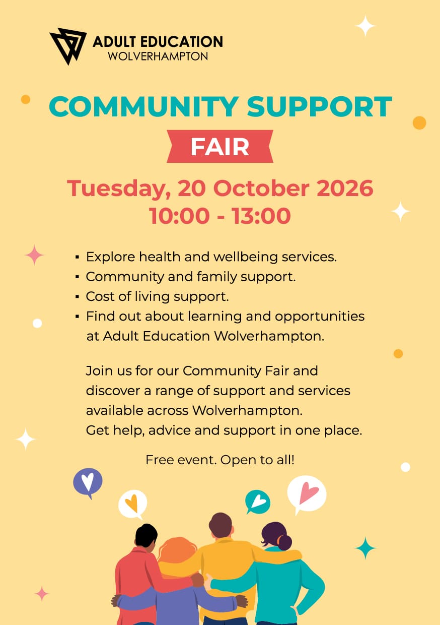 Adult Education to host Community Support Fair — Wolverhampton news photo (Wolverhampton City Council)