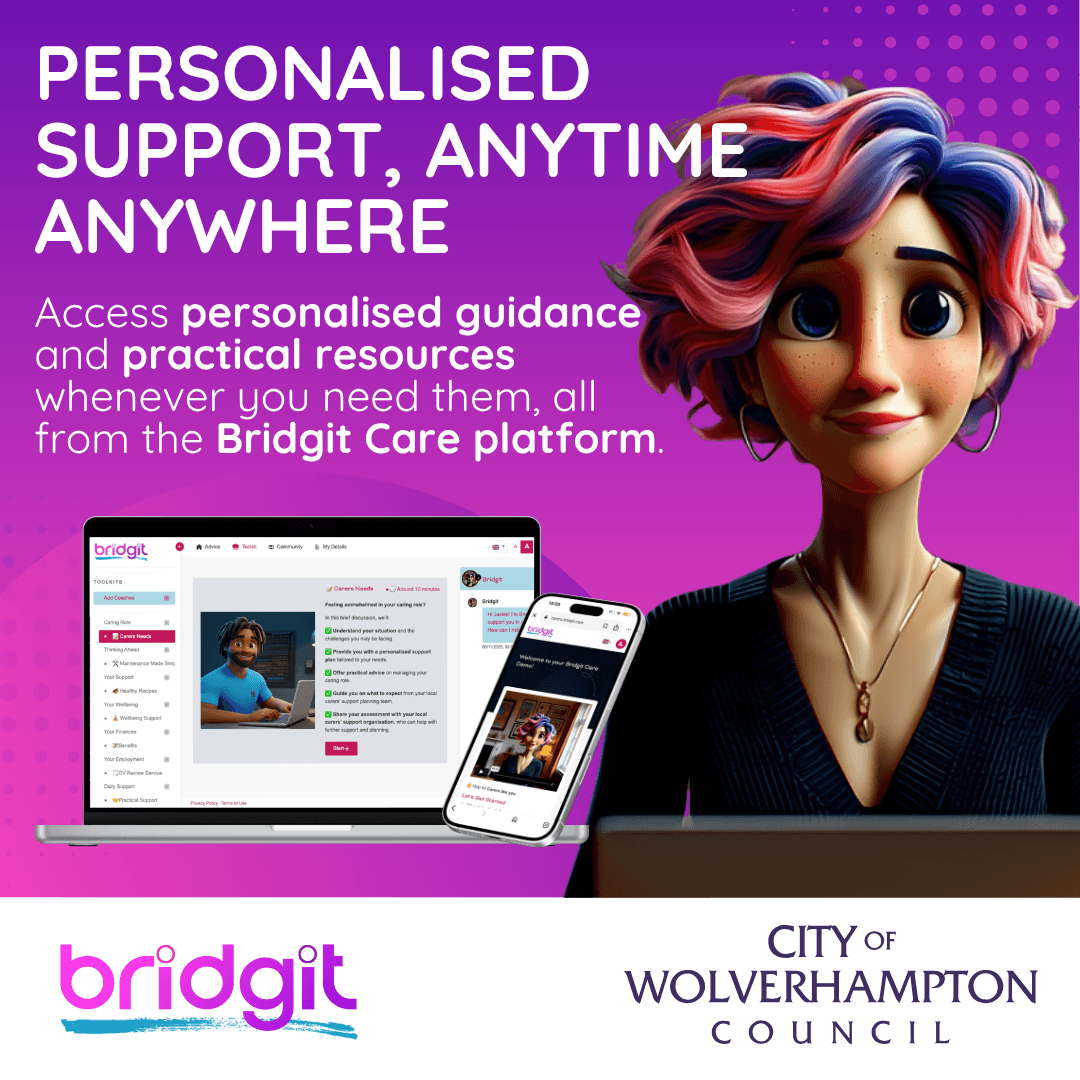 Helping unpaid carers 24/7 with digital tools — Wolverhampton news photo (Wolverhampton City Council)