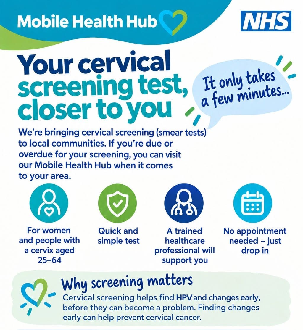 Cervical Screening Mobile Hub Visits Wolverhampton 29 October–1 November — Wolverhampton news photo (Wolverhampton City Council)